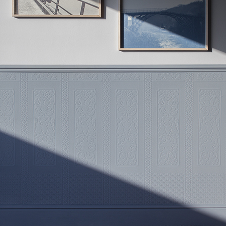 Обои под покраску Anaglypta Dado Rococo RD06730 7,04×1,06 фото в интерьере